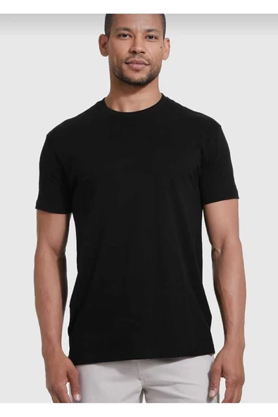 KOZİA OUTDOORS erkek siyah oversize t-şhirt - Resim 3