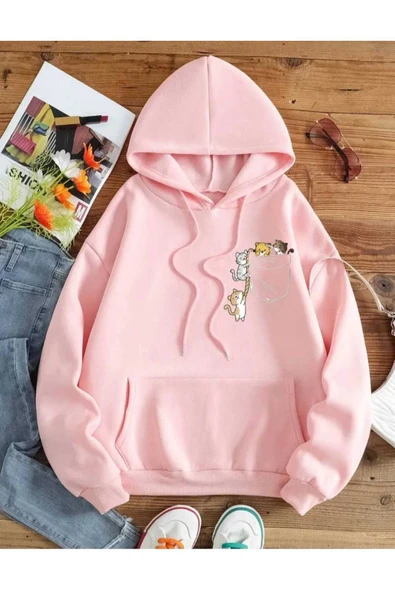 KOZİA OUTDOORS Malkoçbey THE GALAXY baskılı kapüşonlu sweatşhirt - Resim 7