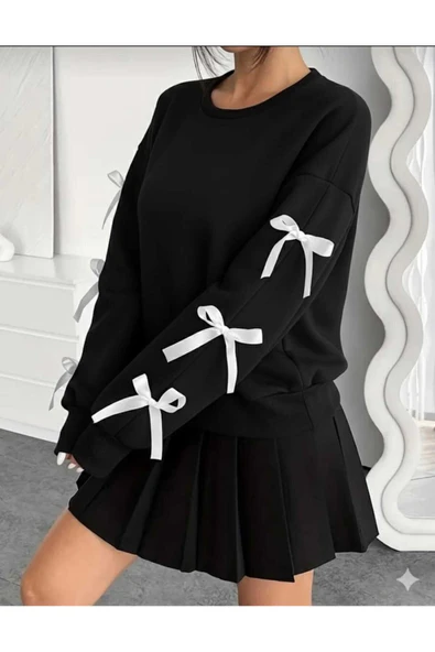 blackbonds kurdale Bisiklet Yaka Sweatshirt şık modern - Resim 2