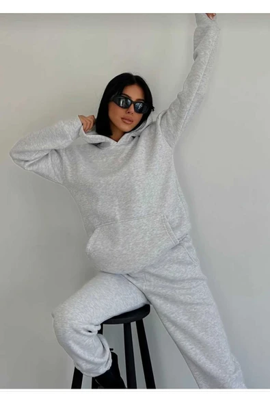 KOZİA OUTDOORS VENGEANCE  Gri KAPŞONLU EŞOFMAN TAKIMI (SWEAT - EŞOFMAN) ürün görseli