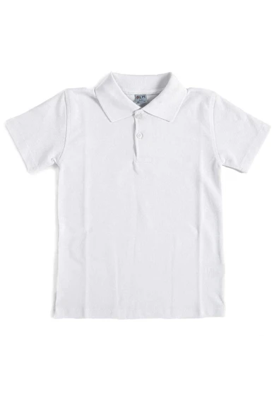 ALM Beyaz Kısa Kol Düz Yakalı 6-16 Yaş Çocuk Okul Lakos Tişört T-shirt - 80238-beyaz ürün görseli