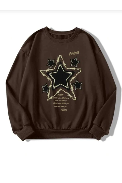 KOZİA OUTDOORS malkoçbey gtxr baskılı o yaka oversize unisex swetşhirt - Resim 6