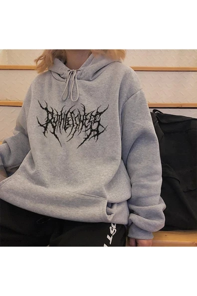 blackbonds Karışık Siyah Görseli Baskılı Sweatshirt - Resim 2