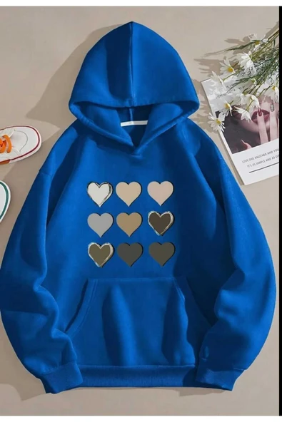 KOZİA OUTDOORS malkoçbey kapüşonlu baskılı oversize unisex sweatşhirt - Resim 4