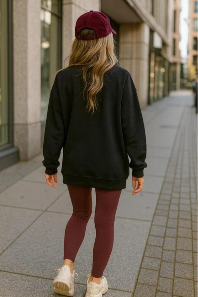 KOZİA OUTDOORS strawberry baskılı oversize kadın sweaşhirt - Resim 7