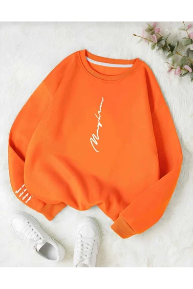 KOZİA OUTDOORS never baskılı oversize unisex bisiklet yaka sweatşhirt ürün görseli