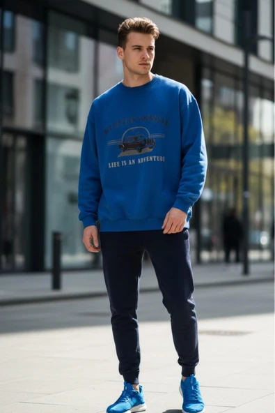 KOZİA OUTDOORS o yaka baskılı oversize unisex sweatşhirt - Resim 10