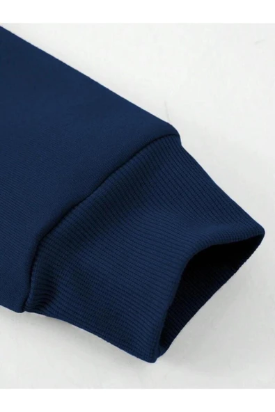 CAST COLLECTİON Erkek Lacivert Bisiklet Yaka Sweatshirt - Resim 3