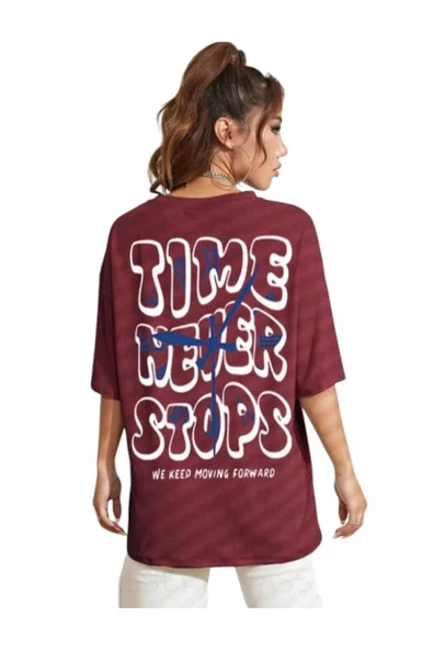 KOZİA OUTDOORS malkoçbey time baskılı oversize basic t-şhirt - Resim 4