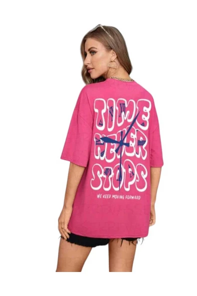 KOZİA OUTDOORS malkoçbey time baskılı oversize basic t-şhirt ürün görseli