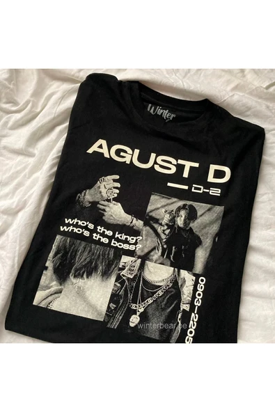 favorconsept Favoriconsept - Bts - Suga Agust D Who's The King Boss Unisex Tişört ürün görseli