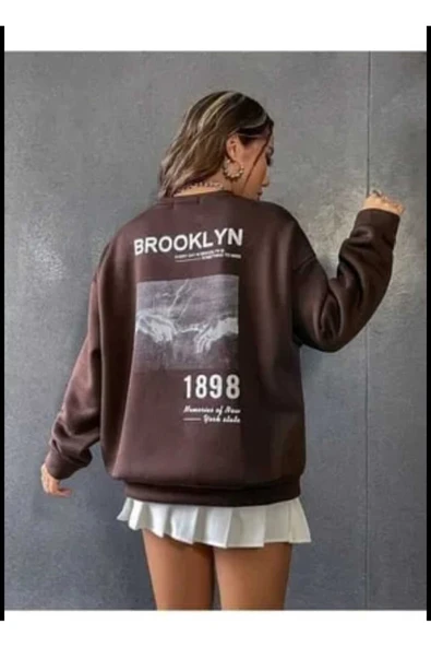 KOZİA OUTDOORS malkoçbey oyaka baskılı oversize unisex sweatşhirt - Resim 3