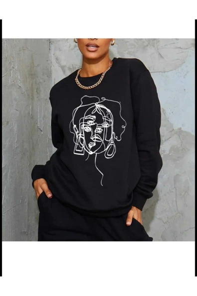 KOZİA OUTDOORS malkoçbey o yaka baskılı oversize unisex sweatşhirt - Resim 4