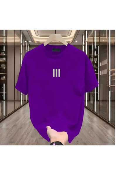 KOZİA OUTDOORS MALOÇBEY 3 çizgi baskılı oversize unisex basic o yaka t-şhirt - Resim 3