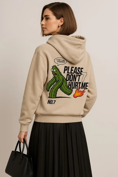 KOZİA OUTDOORS malkoçbey no7 baskılı kapüsonlu oversize unisex swetşhirt ürün görseli