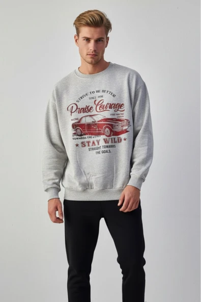 KOZİA OUTDOORS malkocbey  o yaka unisex oversize swetsirt - Resim 7