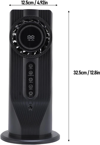 3'ü 1 arada Masaüstü Hava Klima, Hava Soğutucu, Nemlendirici, 100 l, 6 Hızlı, Taşınabilir USB Soğutma Fanı, 6 Saat Zamanlayıcı Fonksiyonlu - Resim 3