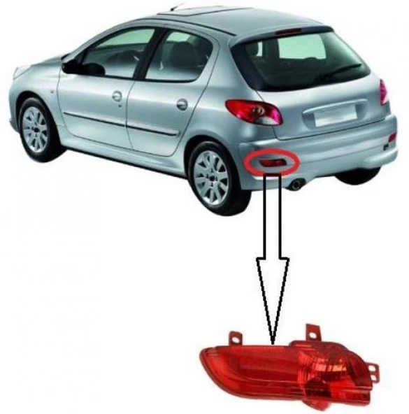 Psa Sis Farı Arka Sol Tampondakı 206+ T3e Plus 08> - Psa 6350ha ürün görseli 1