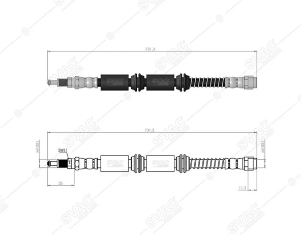 Vag On Fren Hortumu Touareg 02> - Svac 10-0225 ürün görseli
