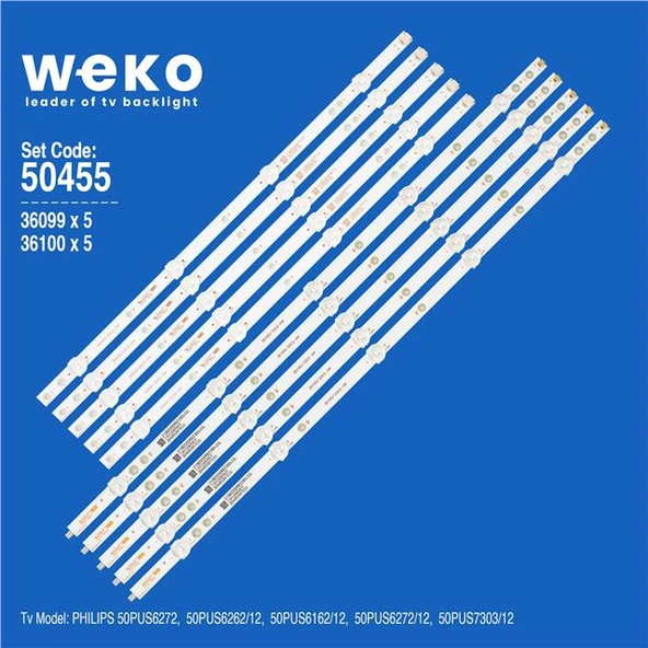 Philips 50PUS6272/12 50'' İnç 10 Adet Tv Led Bar ( Tvnizin içindeki led barla aynısı olduğunu görmeden almayınız. Led bar ürünlerinde paket açıldığında iade kabul edilmemektedir. ) ürün görseli