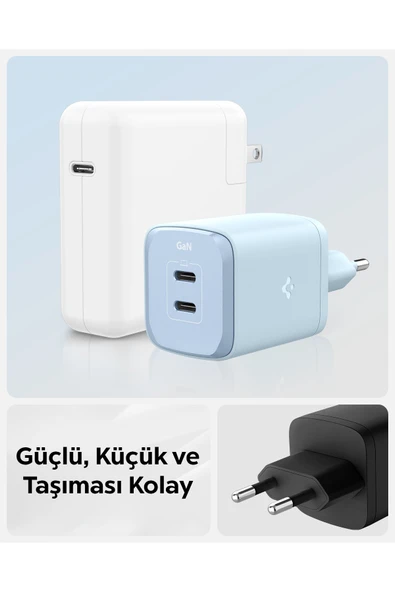 Spigen ArcStation Pro 65W Hızlı Şarj Adaptörü Sierra Blue  PE2204EU - ACH05165 - Resim 10