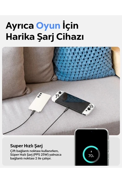 Spigen ArcStation Pro 65W Hızlı Şarj Adaptörü Sierra Blue  PE2204EU - ACH05165 - Resim 5