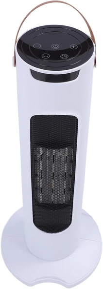 Luocute Kule Isıtıcı Dönen Baş Tasarım Zamanlama Fonksiyon Taşınabilir Dokunmatik Kontrol Hızlı Isıtma Elektrikli Isıtıcı Ev Yatak Odası Ofis İçin Uzaktan (WHITE) - Resim 3