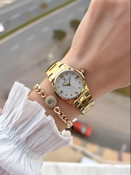 Daniel Klein Çelik Kordon 30 Mt Suya Dayanıklı Kadın Kol Saati+Bileklik BF.GF.14271.2 - Resim 2