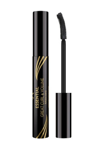 GOLDEN ROSE ESSENTİAL GREAT CURL & VOLUME MASCARA - BLACK - Resim 2
