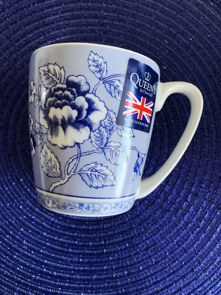 Queens by Churchill Blue Story Rose Mavi Gül Hikayesi İngiliz Porseleni Kupa/Mug ürün görseli