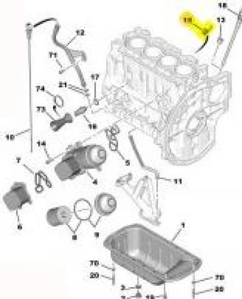 Psa Piston Yaglama Jeti 301 208 308 207 508 206 Partner Tepe C-Elysee C2 C3 C4 Ds3 Ds4 Ds5 1.6hdi Focus - Psa 016220 ürün görseli