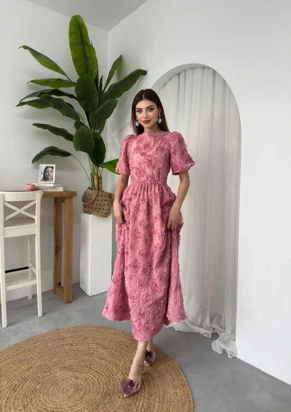 Wear Sırt Bağlama Detaylı Elbise - Resim 8