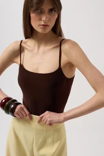 İp Askılı Bodysuit - Resim 4