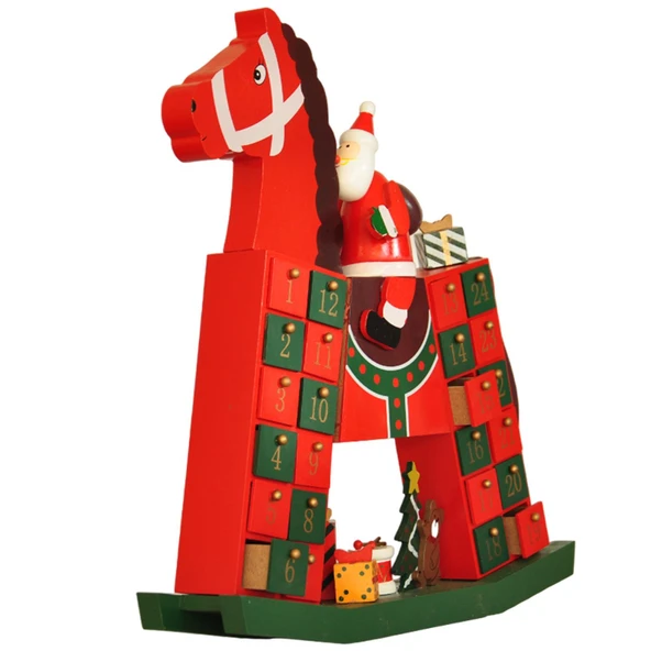 Yılbaşı Yeniyıl Dekorasyonu Ahşap Yılbaşı Süpriz Takvimi Christmas Noel Wooden Advent Calender Ahşap Advent Calender At - Resim 2