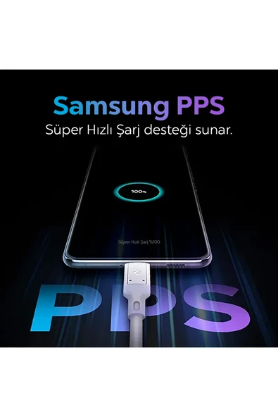 Spigen Essential 30000 mAh 30W USB-C + USB-A Giriş / Çıkış Hızlı Şarj 3 Portlu Powerbank Gray ABA09436 - Resim 5