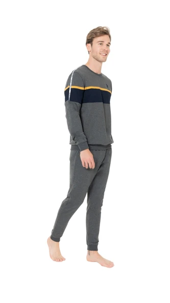 Us Polo Erkek Uzun Kol Pijama Takım 18936 - Resim 3