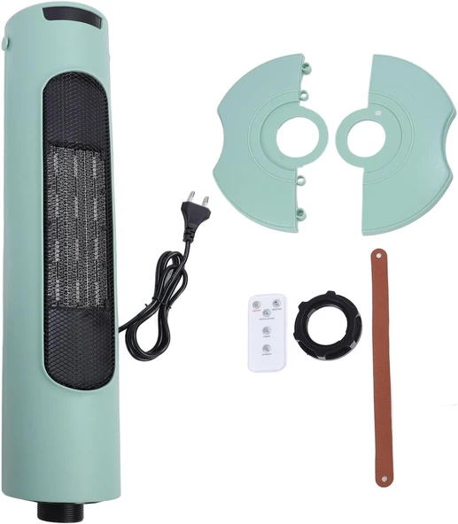 Luocute Kule Isıtıcı Dönen Baş Tasarım Zamanlama Fonksiyon Taşınabilir Dokunmatik Kontrol Hızlı Isıtma Elektrikli Isıtıcı Ev Yatak Odası Ofis İçin Uzaktan (GREEN) ürün görseli 1