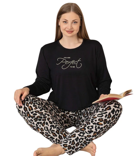 Berin Kadın Battal Viskon Milan Kumaş Mevsimlik Uzun Kol Pijama Takımı 2002 ürün görseli 1