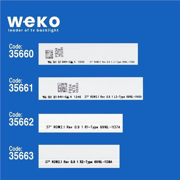 Lg 37LN6138-ZB 37'' İnç 8 Adet Tv Led Bar ( Tvnizin içindeki led barla aynısı olduğunu görmeden almayınız. Led bar ürünlerinde paket açıldığında iade kabul edilmemektedir. ) - Resim 2