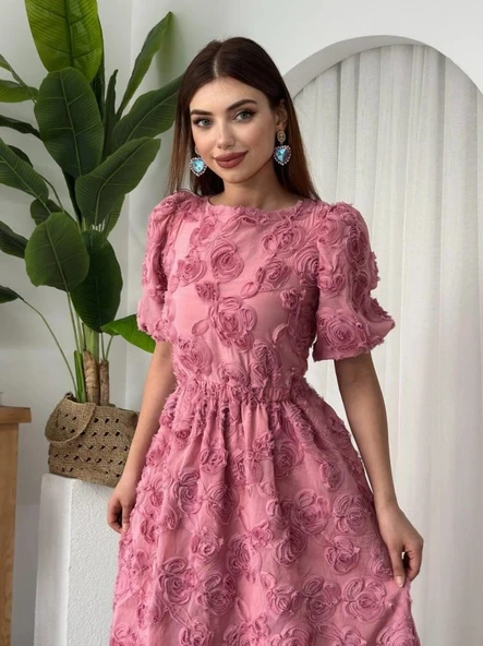 Wear Sırt Bağlama Detaylı Elbise - Resim 7