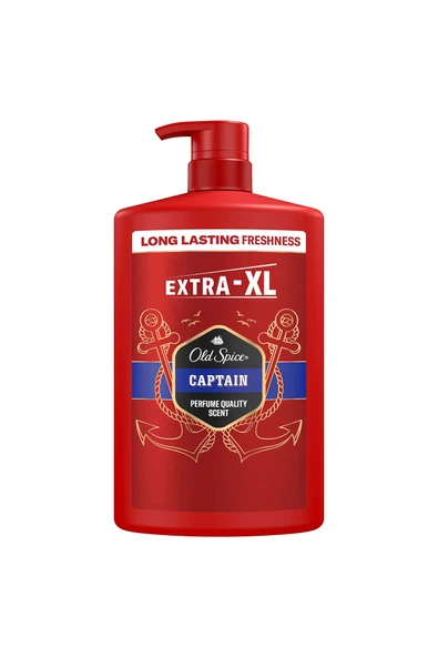 Old Spice Captain Erkekler İçin Duş Jeli ve Şampuan 1000 ml Ekstra-XL - Resim 2