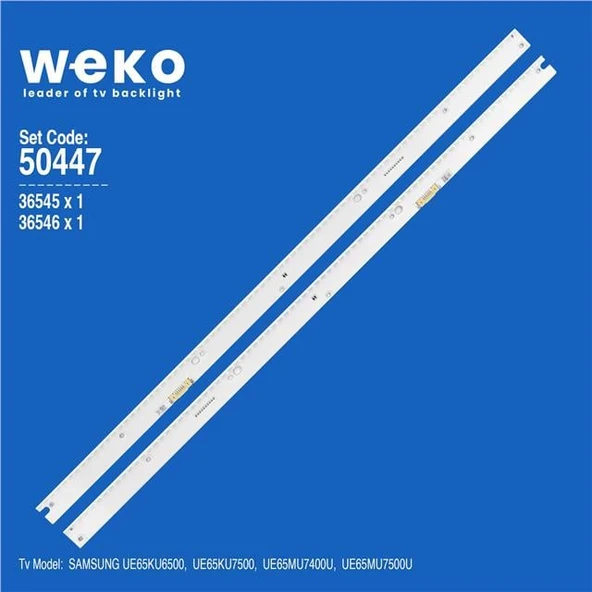 Samsung UE65MU7400U 65'' İnç 2 Adet Tv Led Bar ( Tvnizin içindeki led barla aynısı olduğunu görmeden almayınız. Led bar ürünlerinde paket açıldığında iade kabul edilmemektedir. ) ürün görseli 1