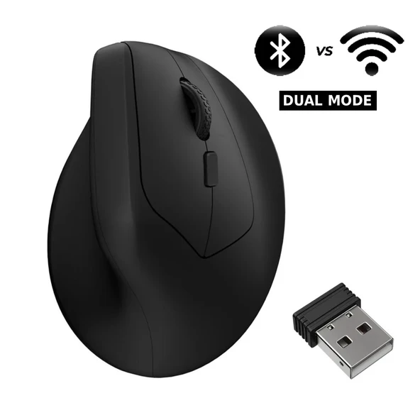 Alfalink M1688 Kablosuz+BT Şarjlı  Ergonomik Dikey Mouse ürün görseli
