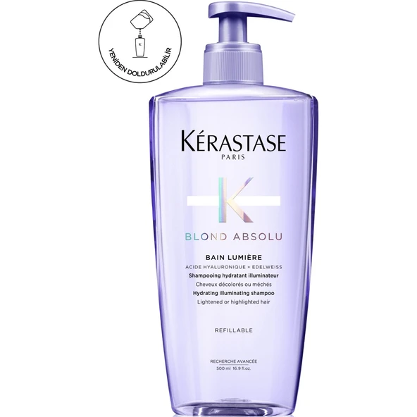 Blond Absolu Bain Lumiere Işlem Görmüş Sarı Saçlar Için Parlaklık Veren Şampuan 500 ml 500 ml - Resim 11