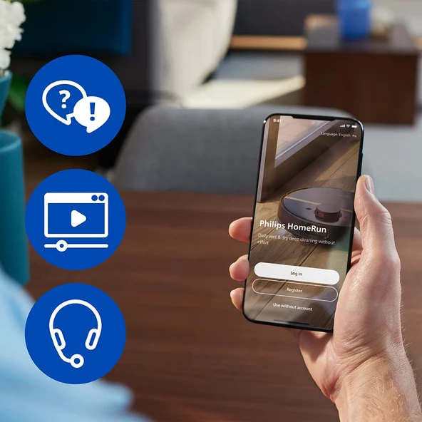 Philips HomeRun 5000 Serisi XU5100/10 Siyah Çöp İstasyonlu Akıllı Robot Süpürge - Resim 8