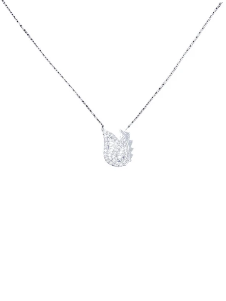 925 Ayar İthal Gümüş Zirkon Taşlı Damla Model Kolye Anlamlı ve Şık Tasarım ürün görseli 1