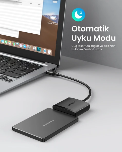 UGREEN USB 3.0 to SATA Hard Disk Dönüştürücü Adaptör, 60561 - Resim 5