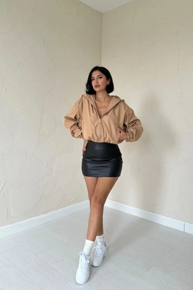 Vizon Kısa Fermuarlı Bomber Ceket - Resim 2