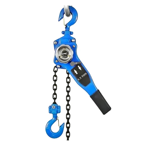 Hubzug 1.5 Ton Zincirli El Vinci 1500 kg Kaldırma Kapasiteli Çelik Zincirli Vinç 1.5 m Yükseklik - Resim 2