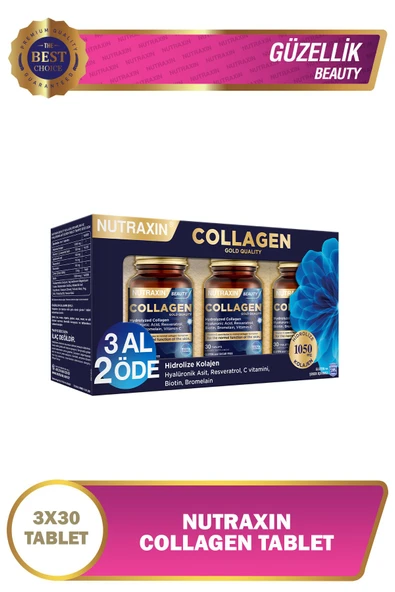Nutraxin Beauty Gold Collagen 30 Tablet - 3 Al 2 Öde ürün görseli 1